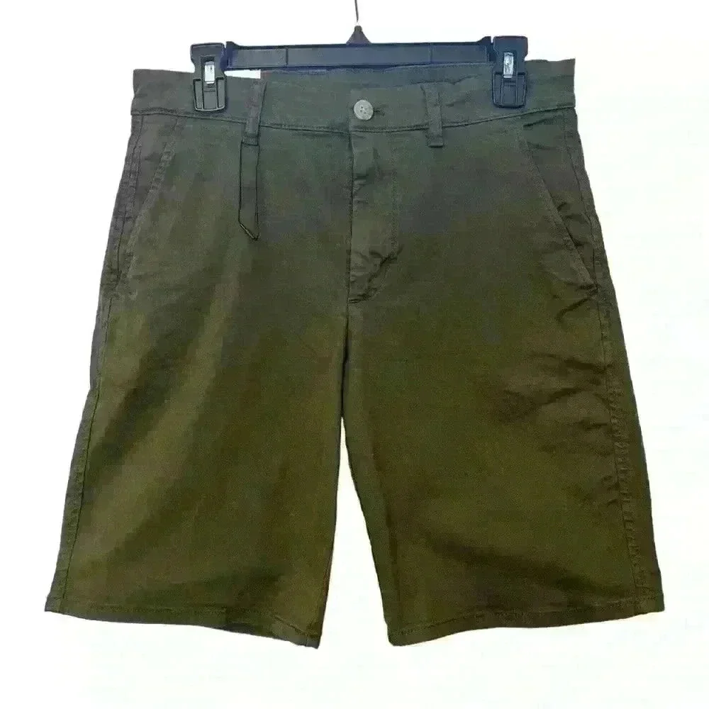 Zara Olive Green Straight Fit Shorts, Size 30 - Picture 1 of 5